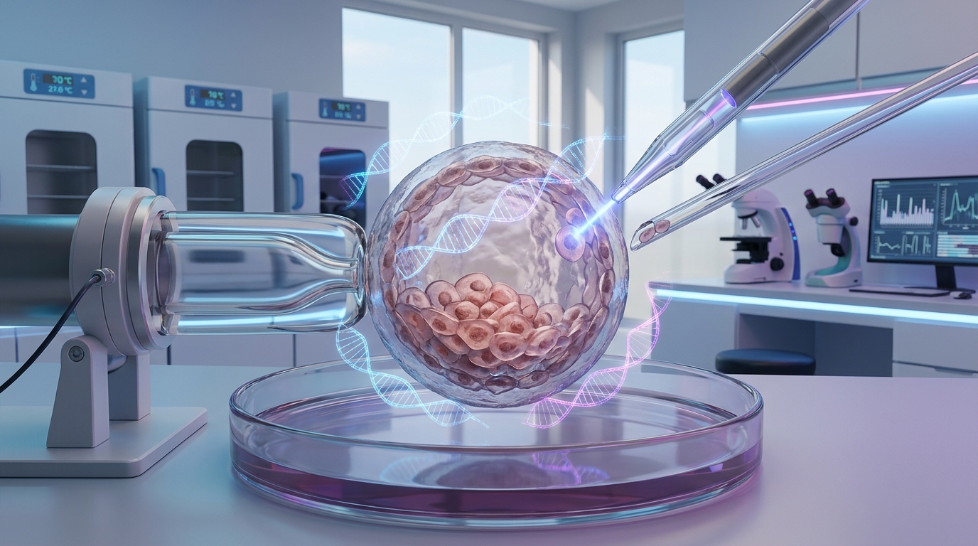 Laser-Assisted Day-5 Embryo Biopsy for PGT-A and PGT-M Genetic Testing